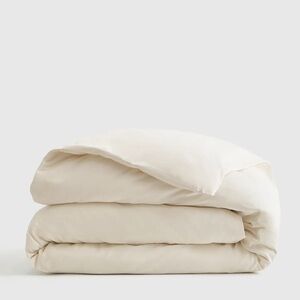 NWOT QUINCE Luxury Organic Sateen Duvet Cover King Ivory New Beige Cream 0008